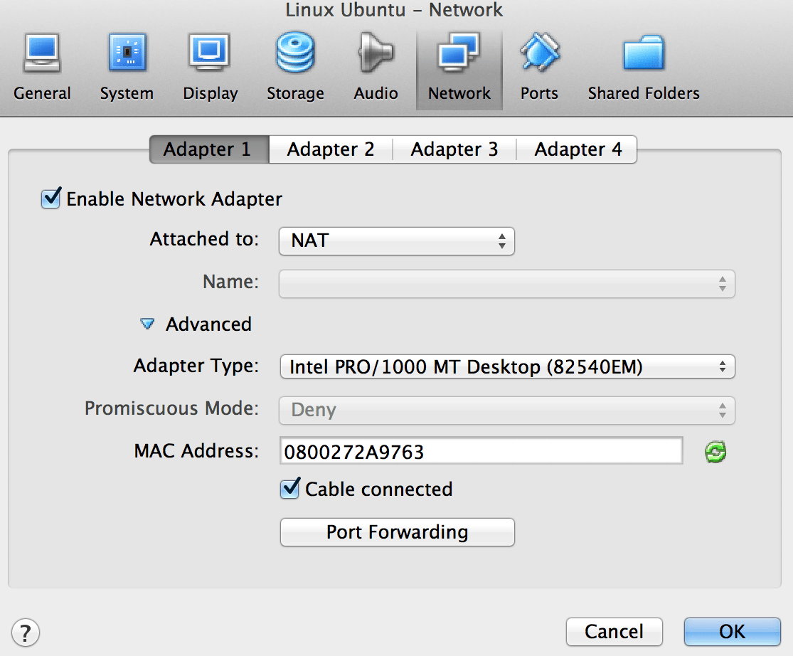 Changer l'adresse Mac