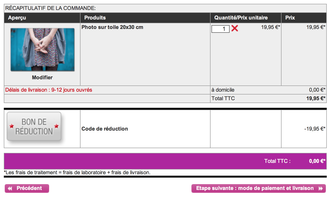 Commande chez MyPix