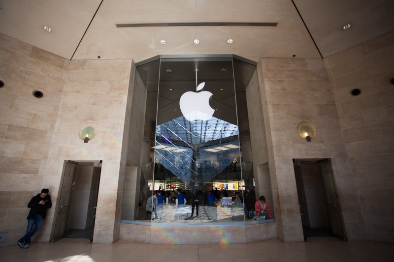 Facade de l'Apple Store.