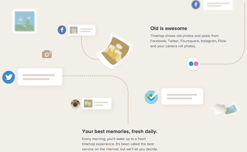 Timehop-timeline