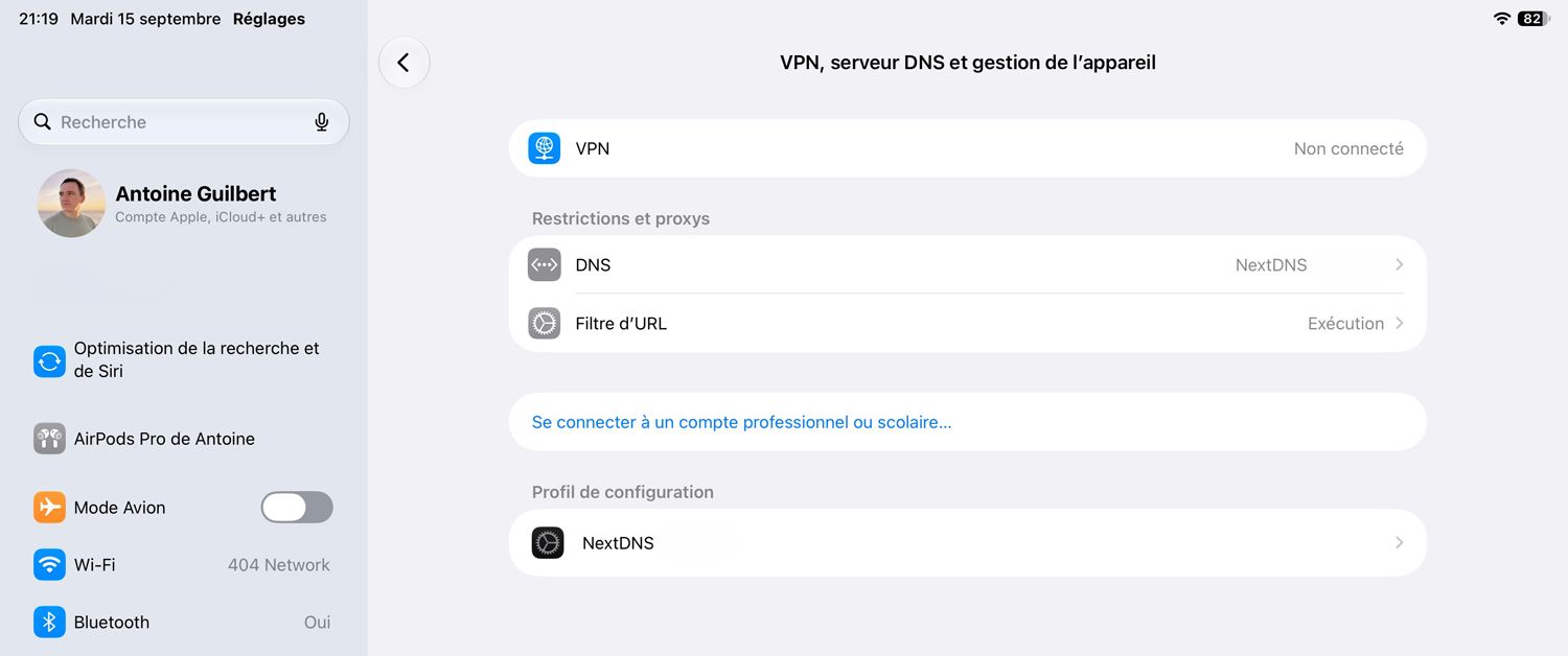 Config filtr iOS macOS