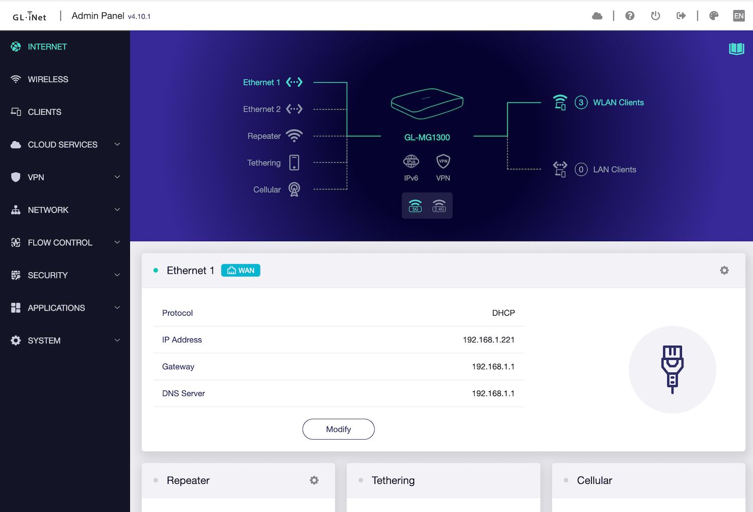 Interface mango 2