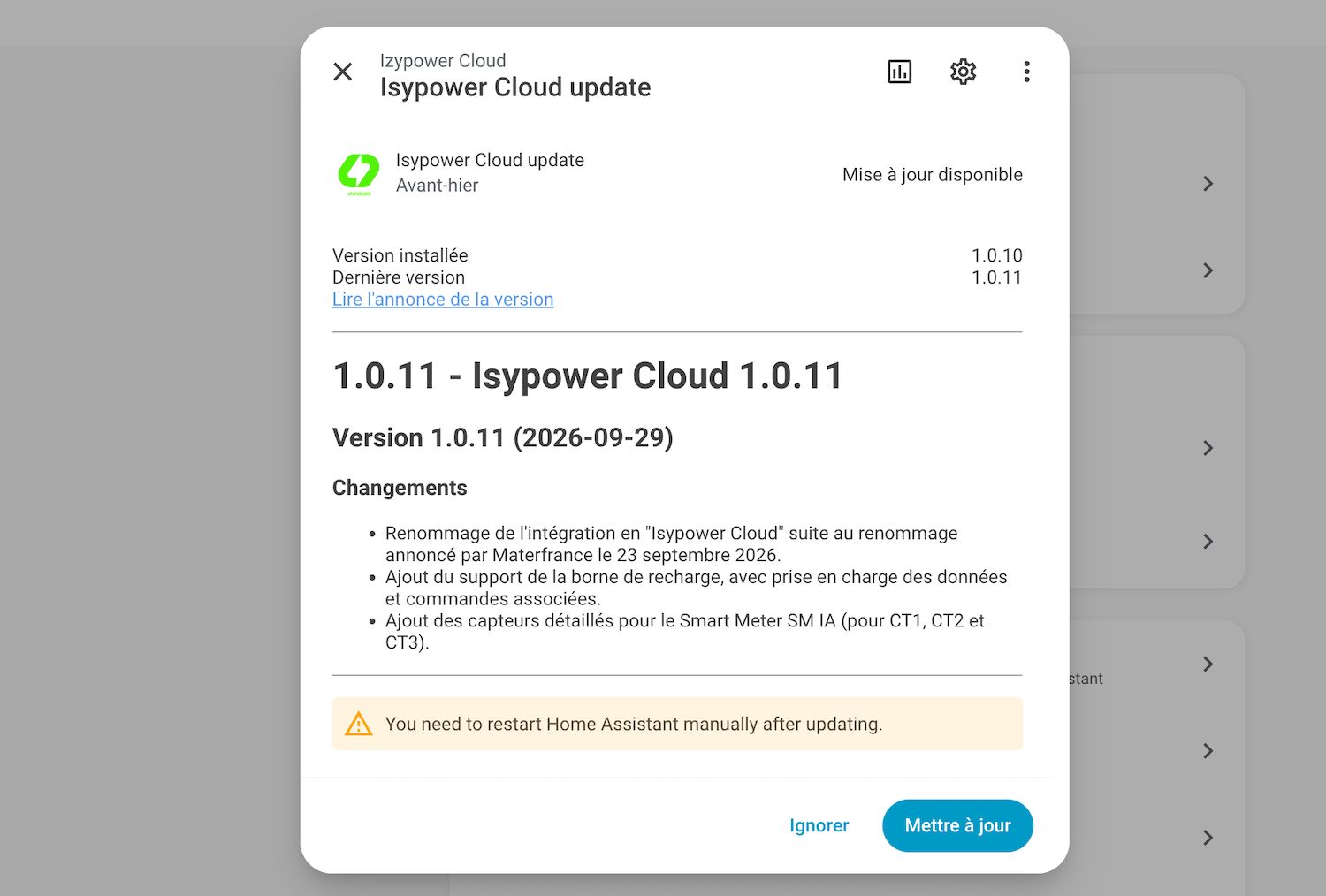 Renommage isypower homeassistant